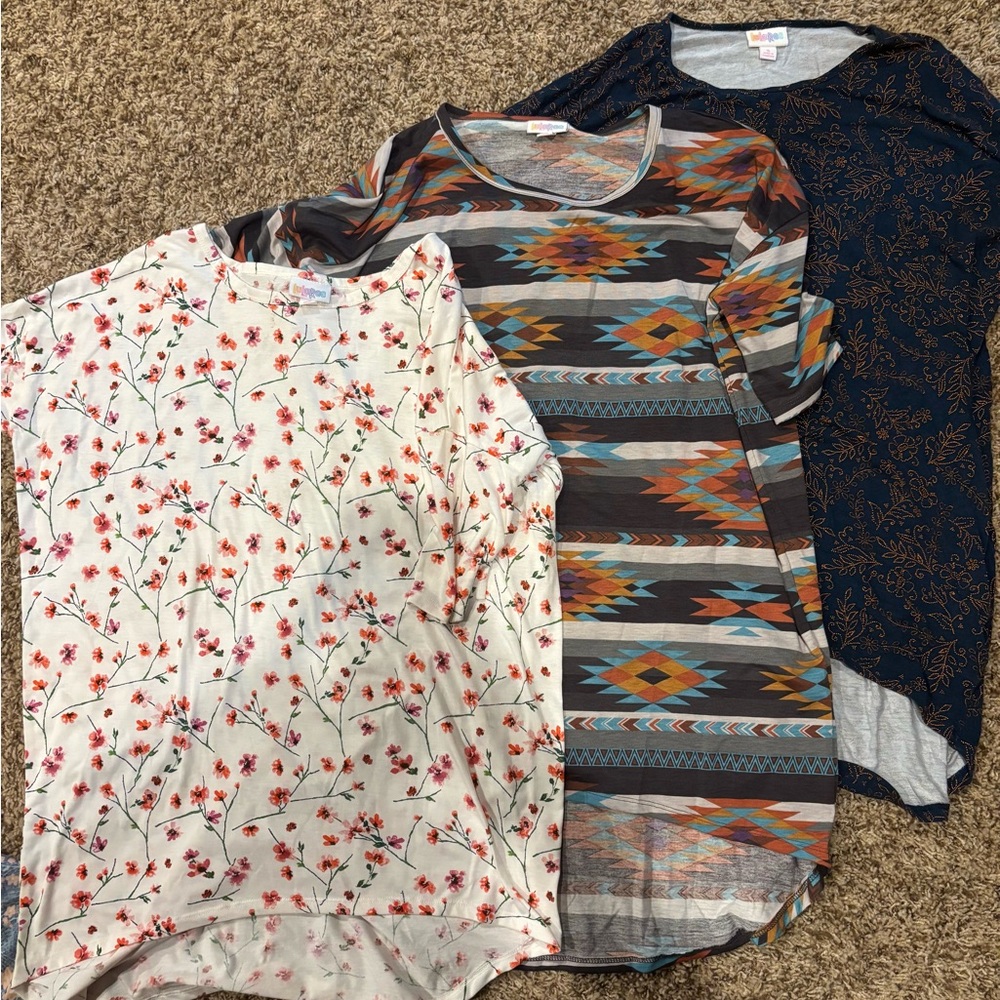 Three Lularoe Irma Tunics